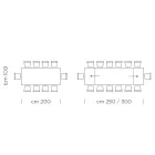 Extendable Table Up to 300 cm with Veneered Top Made in Italy - Grotta Viadurini