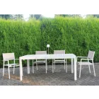 Extendable Outdoor Table up to 300 cm in Painted Aluminium - Glass Viadurini