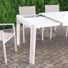 Extendable Outdoor Table up to 300 cm in Painted Aluminium - Glass Viadurini