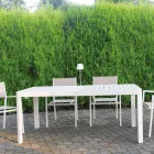 Extendable Outdoor Table up to 300 cm in Painted Aluminium - Glass Viadurini