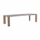 Extendable Table Up to 300 cm in Ceramic and Wooden Legs - Ipanemo Viadurini