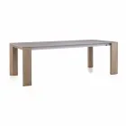 Extendable Table Up to 300 cm in Ceramic and Wooden Legs - Ipanemo Viadurini