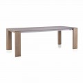 Extendable Table Up to 300 cm in Ceramic and Wooden Legs - Ipanemo