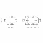 Extendable Table Up to 300 cm in Fenix and Steel Made in Italy - Settimmio Viadurini