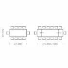 Extendable Table Up to 300 cm in Fenix and Steel Made in Italy - Settimmio Viadurini