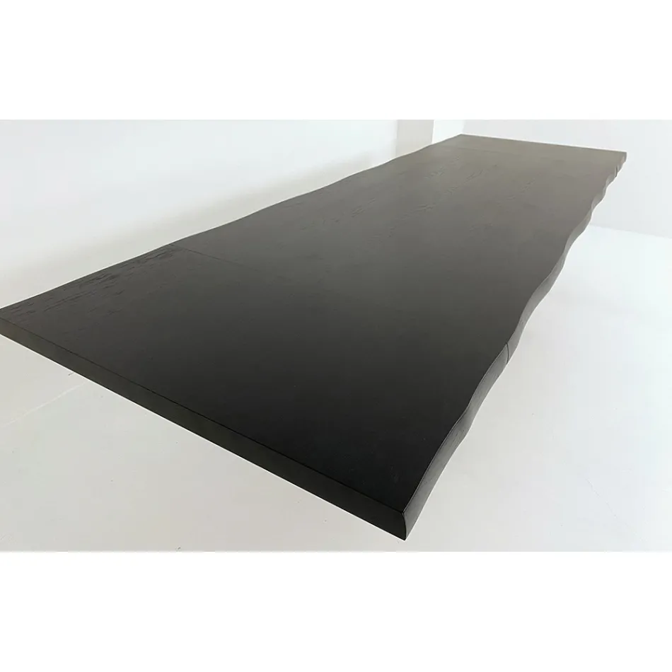 Extendable Table up to 300 cm in Veneered Wood and Glass - Tear Viadurini