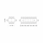 Extendable Table up to 470 cm in Made in Italy Veneered Wood – Gordito Viadurini