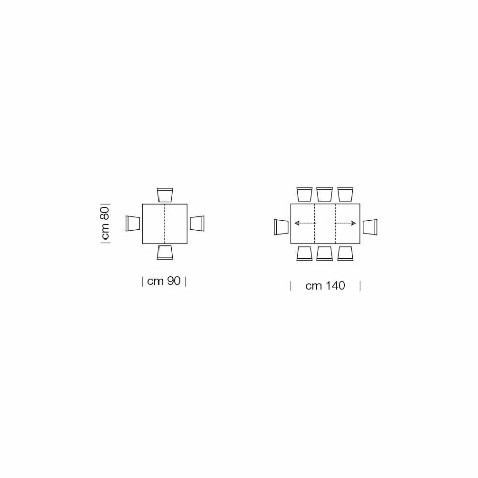 Extendable Table up to 470 cm in Made in Italy Veneered Wood – Gordito Viadurini