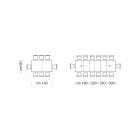 Extendable Table up to 470 cm in Made in Italy Veneered Wood – Gordito Viadurini