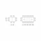 Extendable Table up to 470 cm in Made in Italy Veneered Wood – Gordito Viadurini