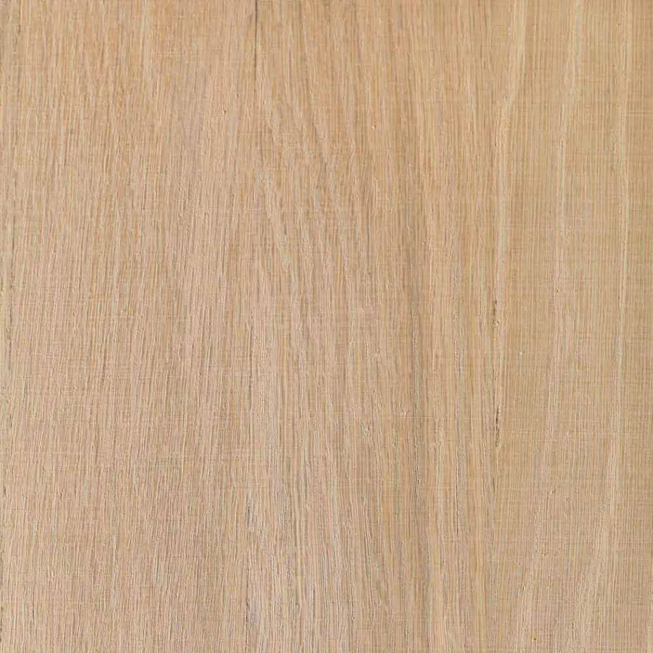 Extendable table in ash wood with lateral bands painted grey - Ketla Viadurini