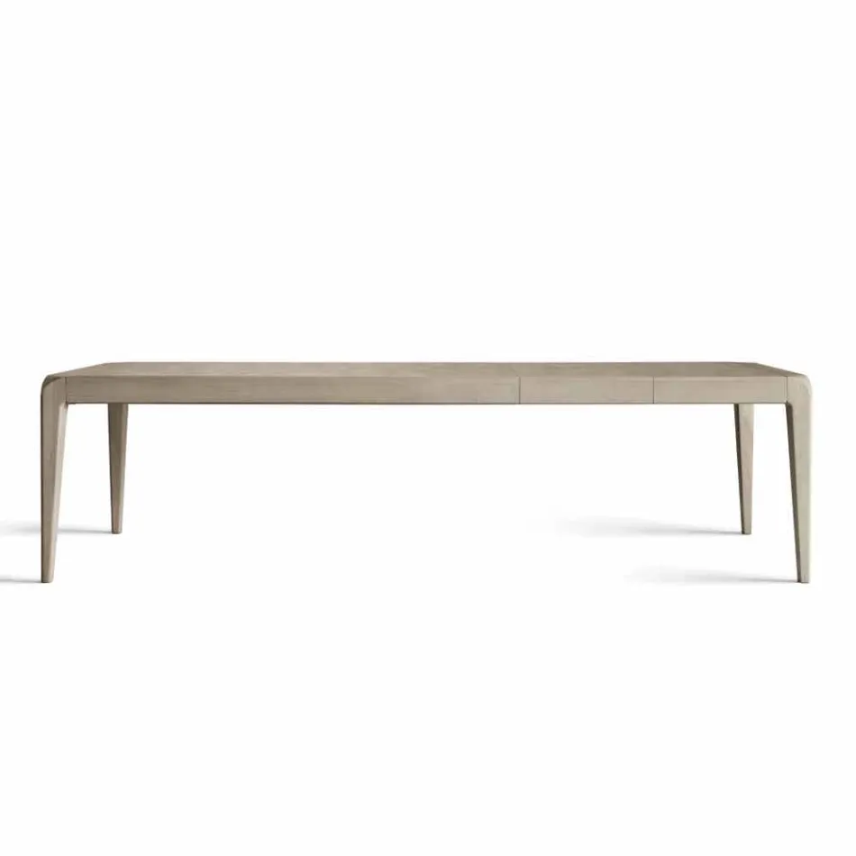 Extendable table in natural grey walnut modern design Matis Viadurini