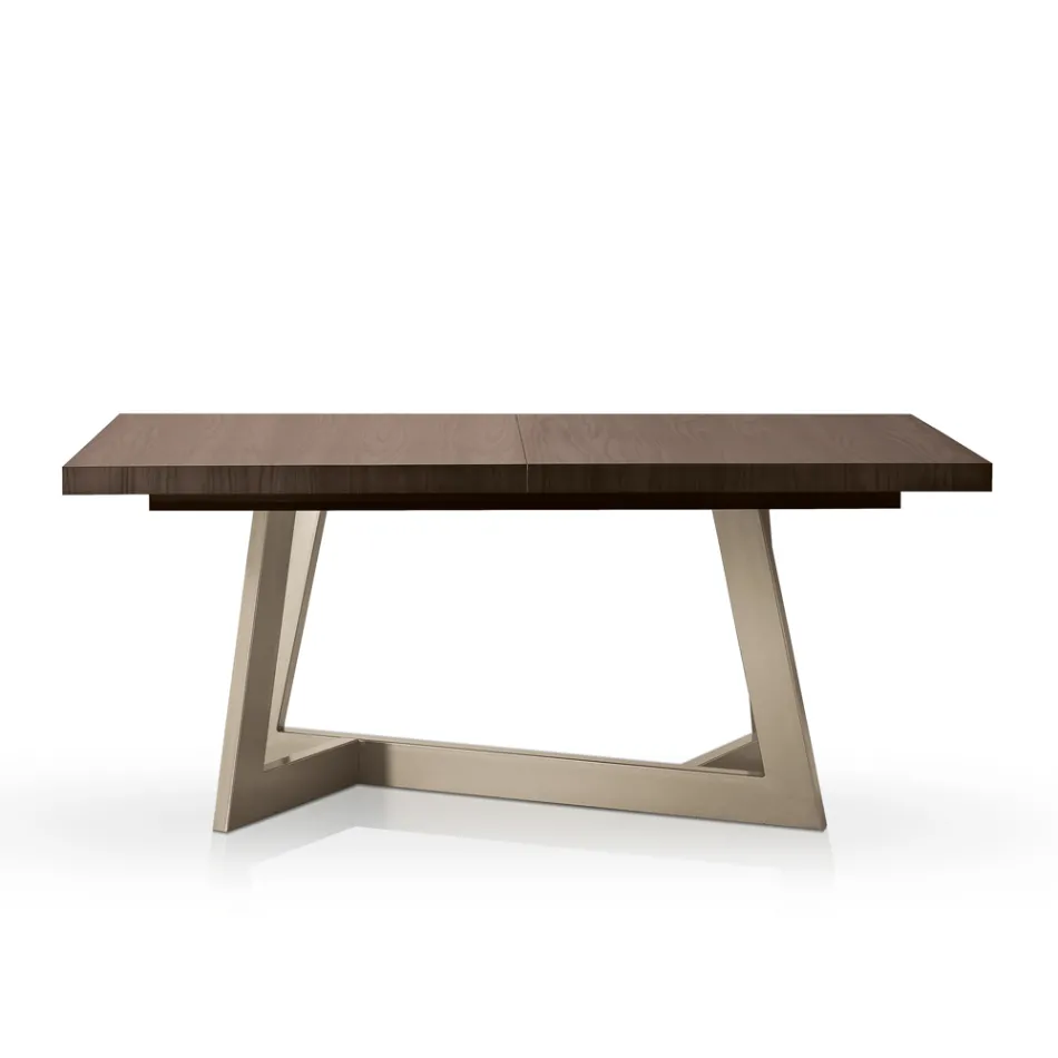 Extendable Melamine Table in 2 Different Finishes Made in Italy - Tecna Viadurini