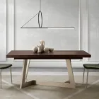 Extendable Melamine Table in 2 Different Finishes Made in Italy - Tecna Viadurini