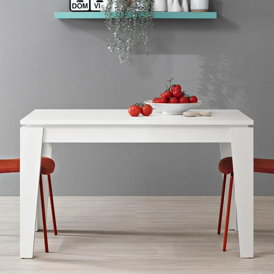 Extendable Melamine Table of Different Finishes Made in Italy - Lily Viadurini