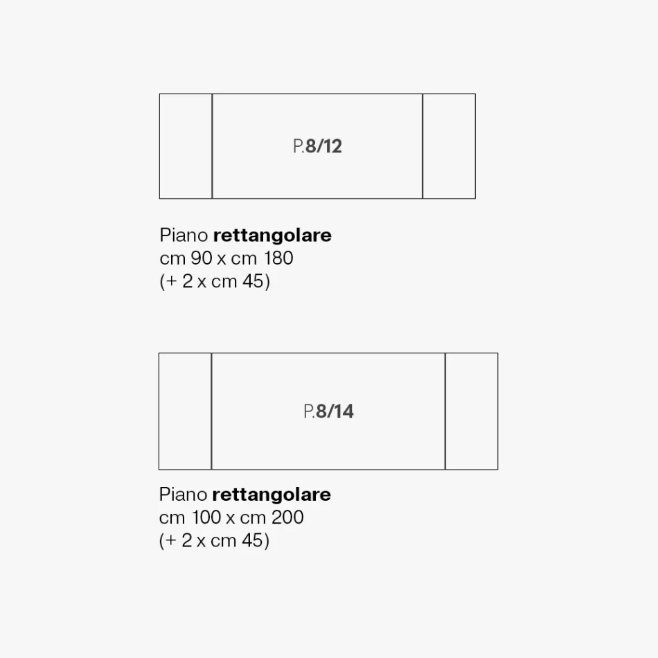 Extendable Glass Ceramic Table with 3 Different Finishes Made in Italy - Tecna Viadurini