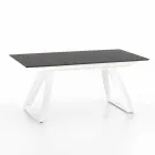 Modern extendable table with metal legs, Villongo Viadurini