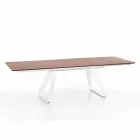 Modern extendable table with metal legs, Villongo Viadurini