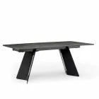Modern extending table with stoneware top made in Italy, Erve Viadurini