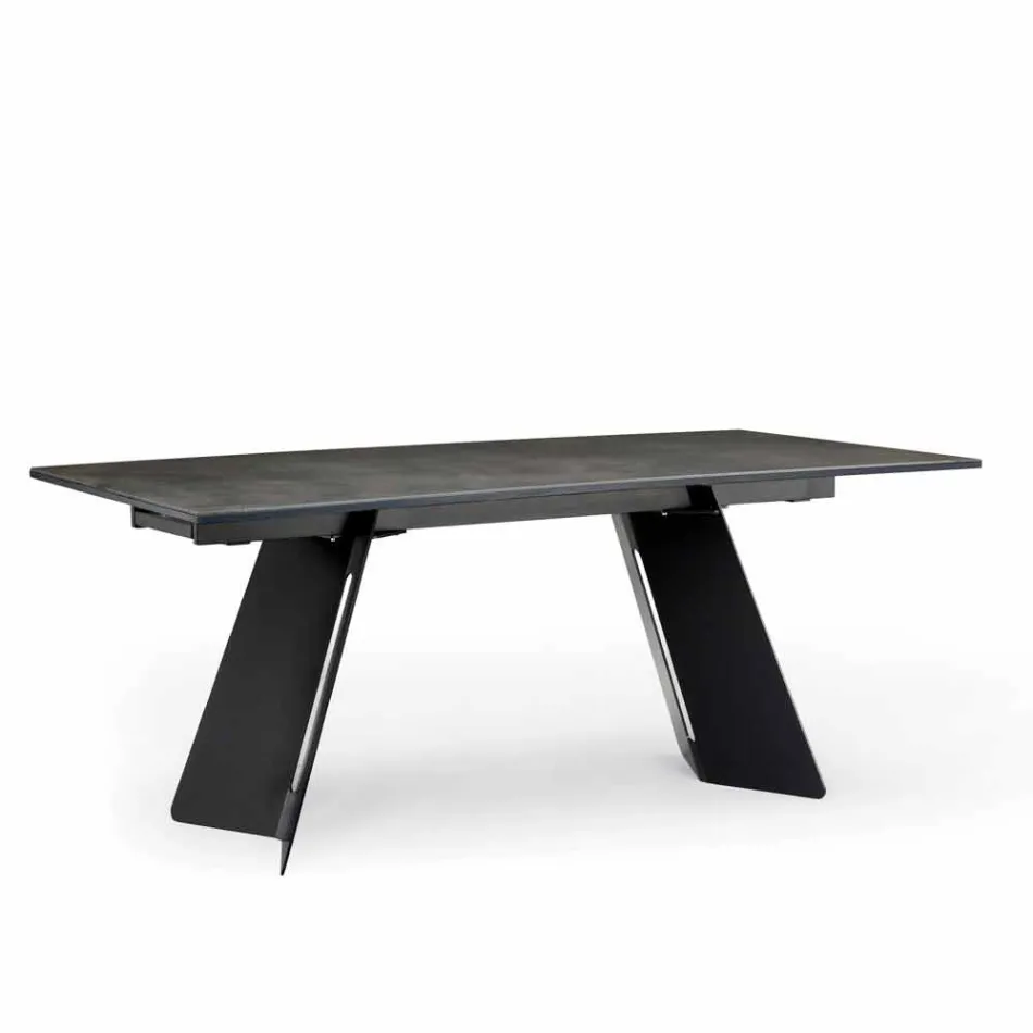 Modern extending table with stoneware top made in Italy, Erve Viadurini