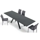 Modern Extendable Table with Laminated Wooden Top Made in Italy – Settimmio Viadurini