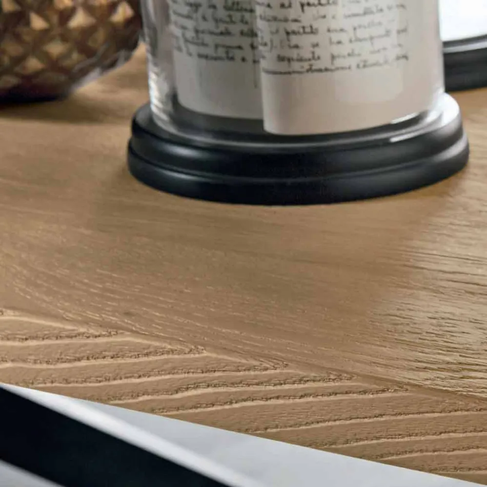 Modern Extendable Table in Oak Wood Made in Italy - Oncino Viadurini