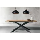 Modern Extendable Table in Oak Wood Made in Italy - Oncino Viadurini
