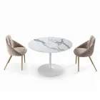 Extendable Round Lounge Table in Laminate Made in Italy - Dollars Viadurini