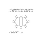 Extendable Round Lounge Table in Laminate Made in Italy - Dollars Viadurini