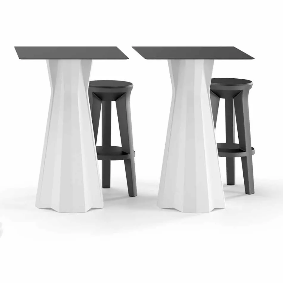 High Table with Hpl Top and Polyethylene Base Made in Italy - Tinuccia Viadurini