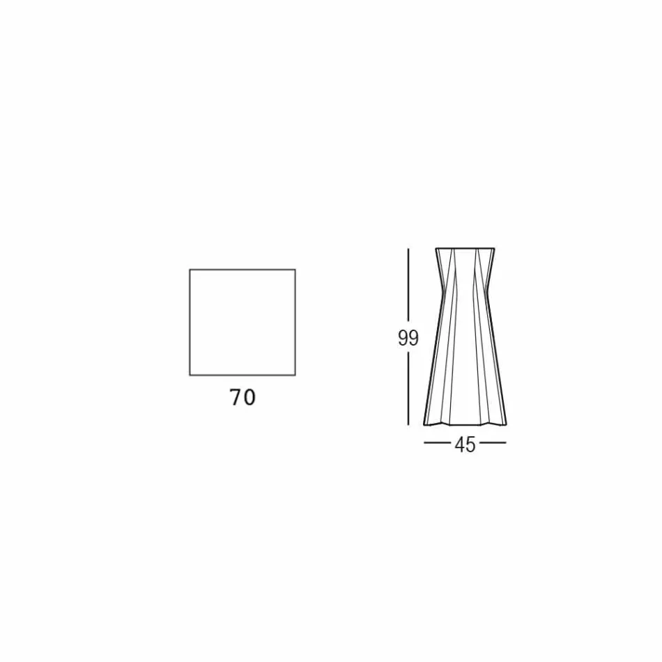 High Table with Hpl Top and Polyethylene Base Made in Italy - Tinuccia Viadurini