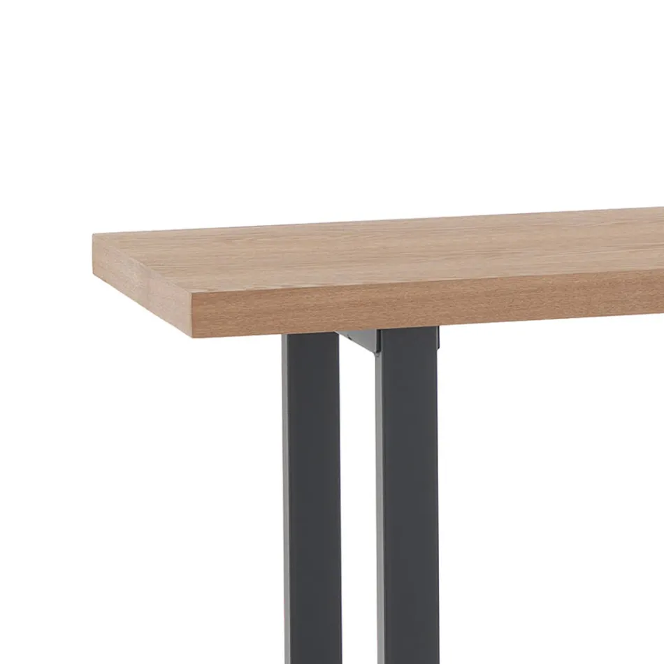 High Bar Table in Steel and MDF - Orange Viadurini