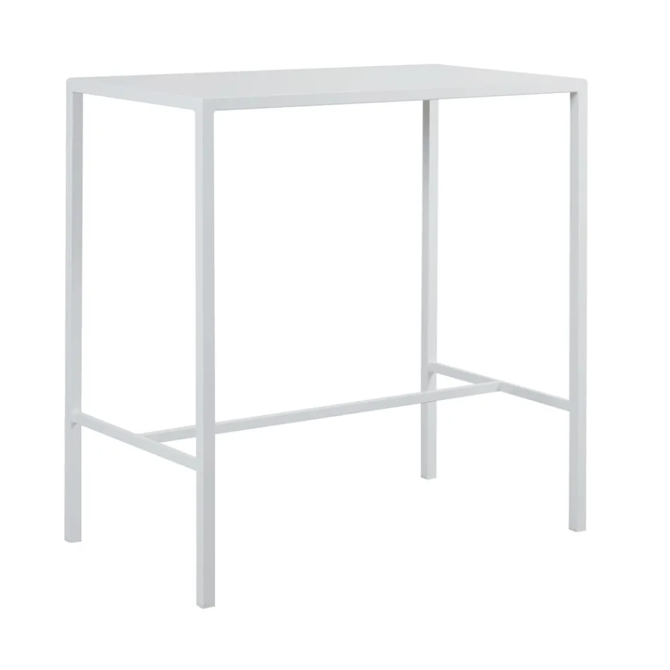 Garden High Table in Galvanized Steel Made in Italy - Vesna Viadurini