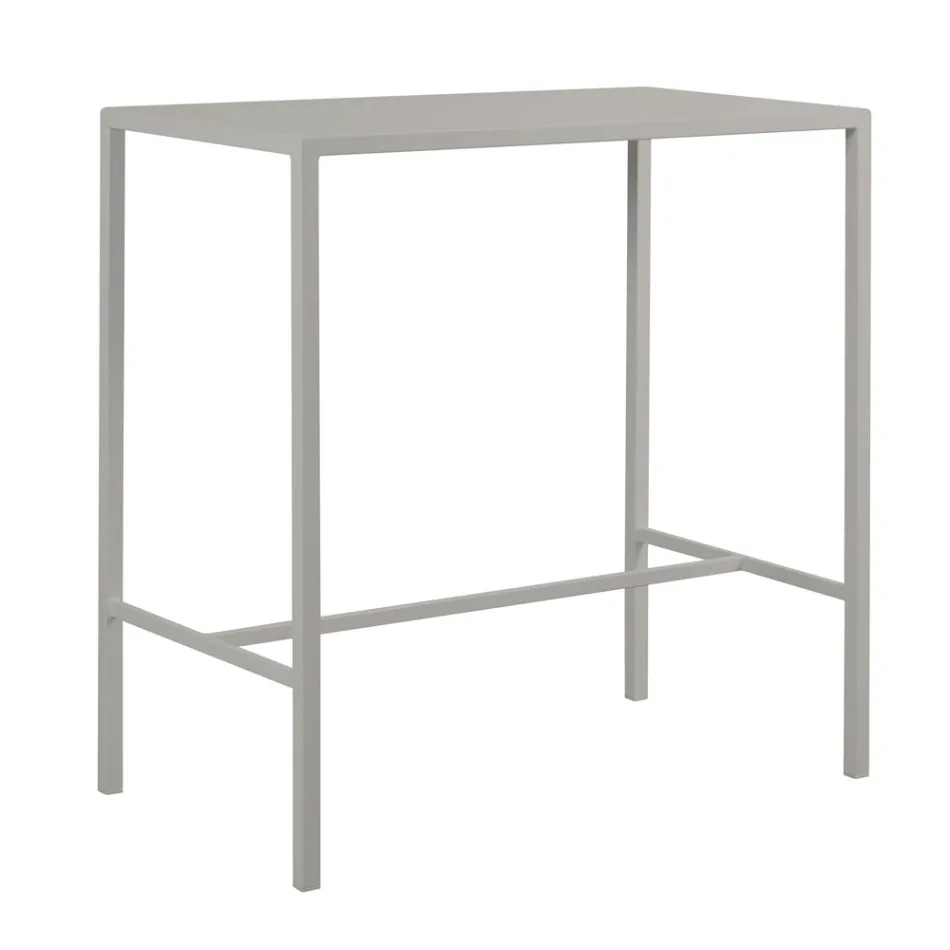 Garden High Table in Galvanized Steel Made in Italy - Vesna Viadurini