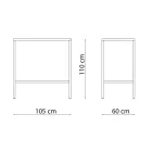 Garden High Table in Galvanized Steel Made in Italy - Vesna Viadurini