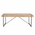 Homemotion Industrial Style Fir Wood Table - Wallie Viadurini