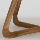 Table with Okumè top with Microcement finish Made in Italy - Blouse Viadurini