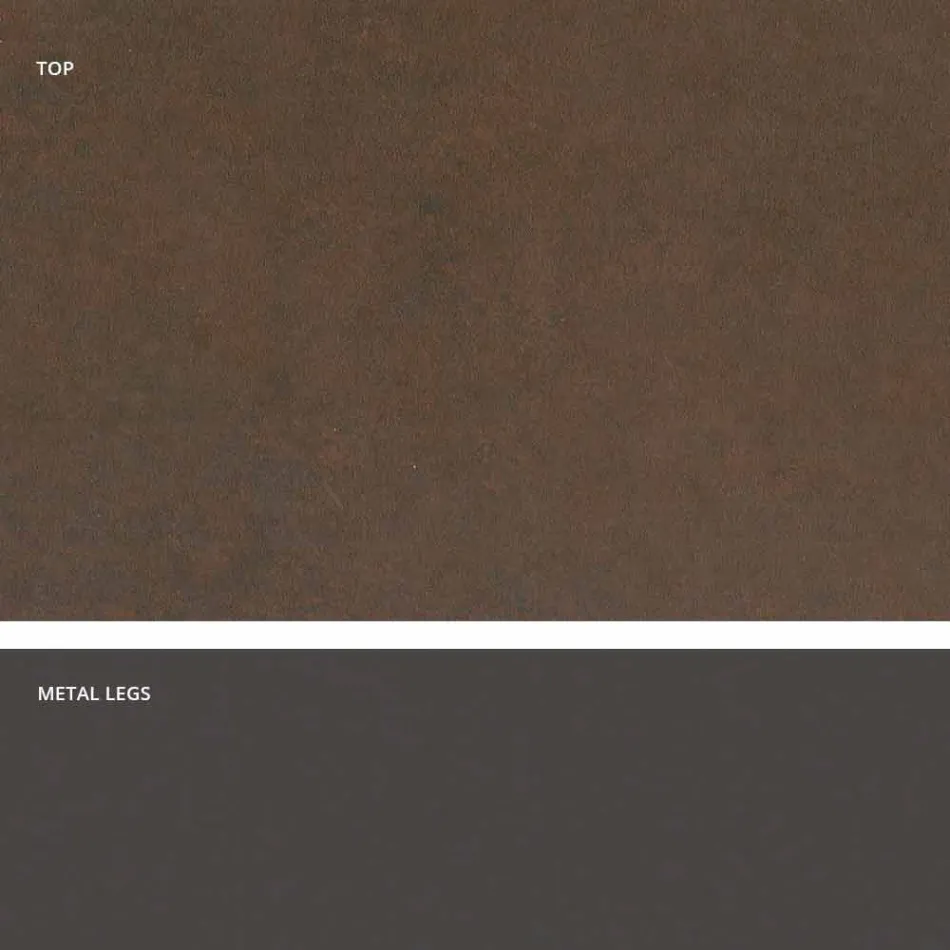 Table with top made in Italy modern glass ceramic, Mitia Viadurini