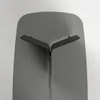 Table with shaped glass top and curved metal base - Piacere Viadurini