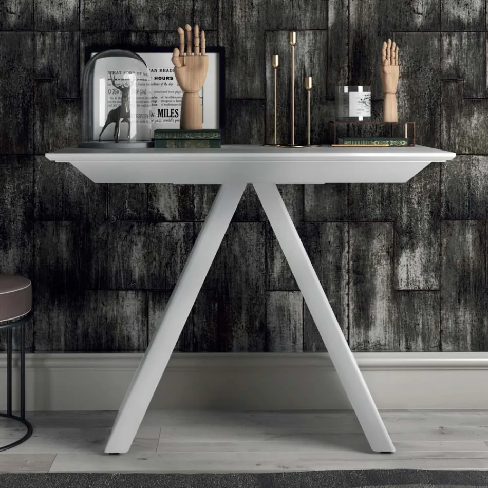 Extendable Console Table up to 325 cm in Made in Italy Laminate - Dalmatian Viadurini