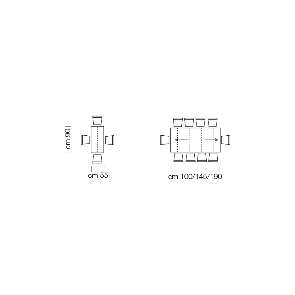 Extendable Console Table in Veneered Wood Made in Italy - Gordito Viadurini