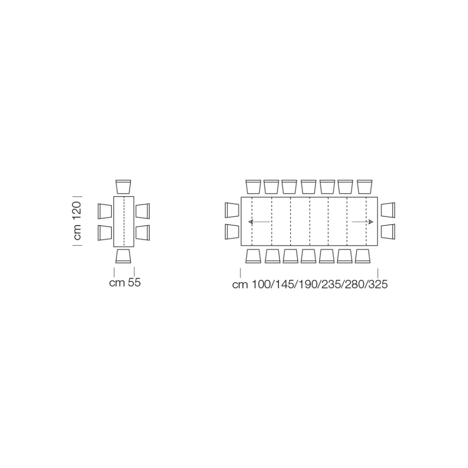 Extendable Console Table in Veneered Wood Made in Italy - Gordito Viadurini