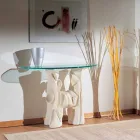 Dios contemporary design stone and crystal console table Viadurini