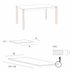 Extendable Kitchen Table Up to 240 cm in Fenix Made in Italy - Maltese Viadurini