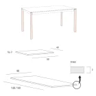 Extendable Kitchen Table Up to 240 cm in Fenix Made in Italy - Maltese Viadurini