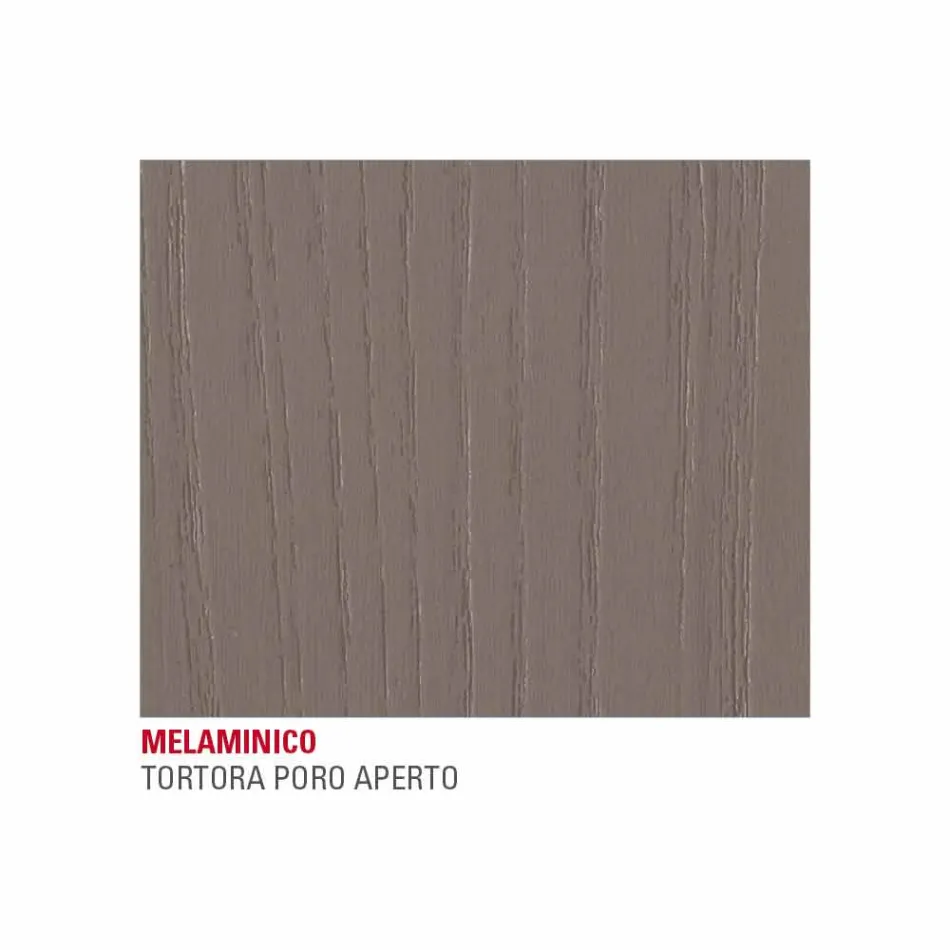 Kitchen Table with Melamine Top and Metal Base Made in Italy - Spilla Viadurini