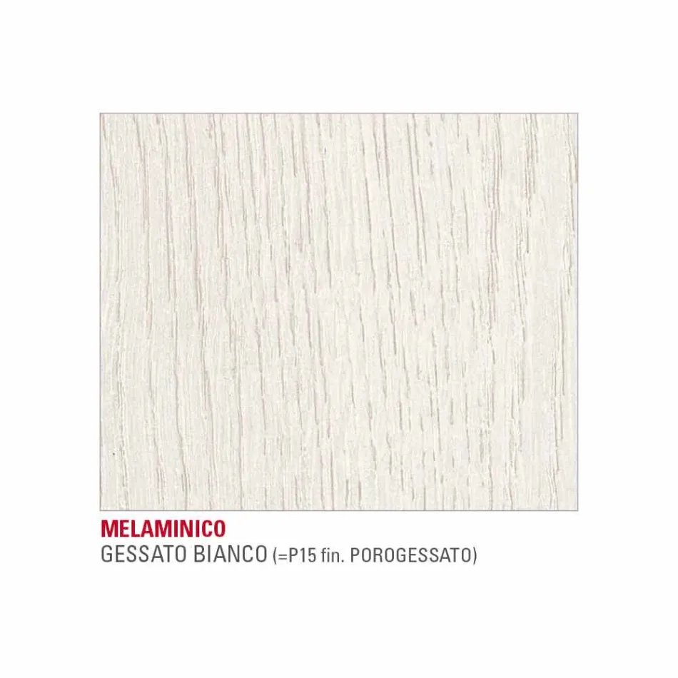 Kitchen Table with Melamine Top and Metal Base Made in Italy - Spilla Viadurini