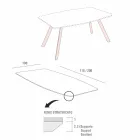 Kitchen Table in Laminated Fenix and Black Aluminium Made in Italy - Lingotto Viadurini