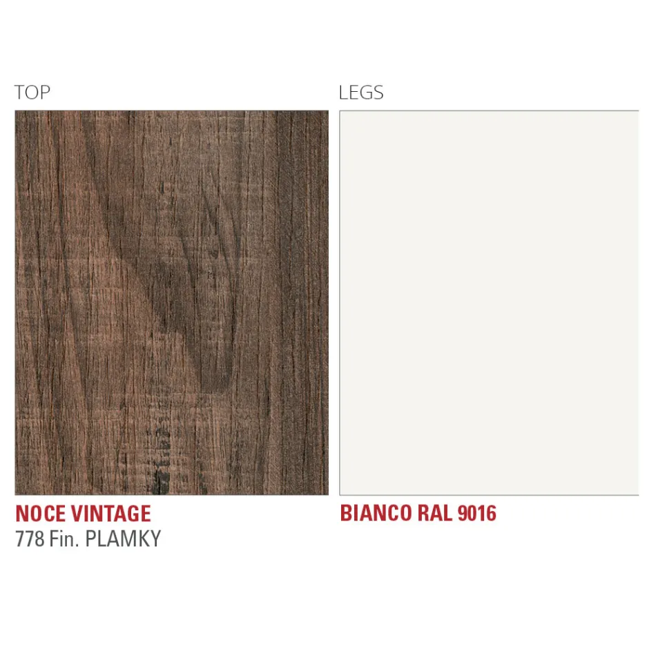 Kitchen Table in HPL with Fine Made in Italy Metal Base - Pinocchio Viadurini