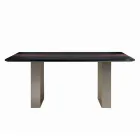 Mdf Kitchen Table with Solid Wood Insert Made in Italy - Tusco Viadurini